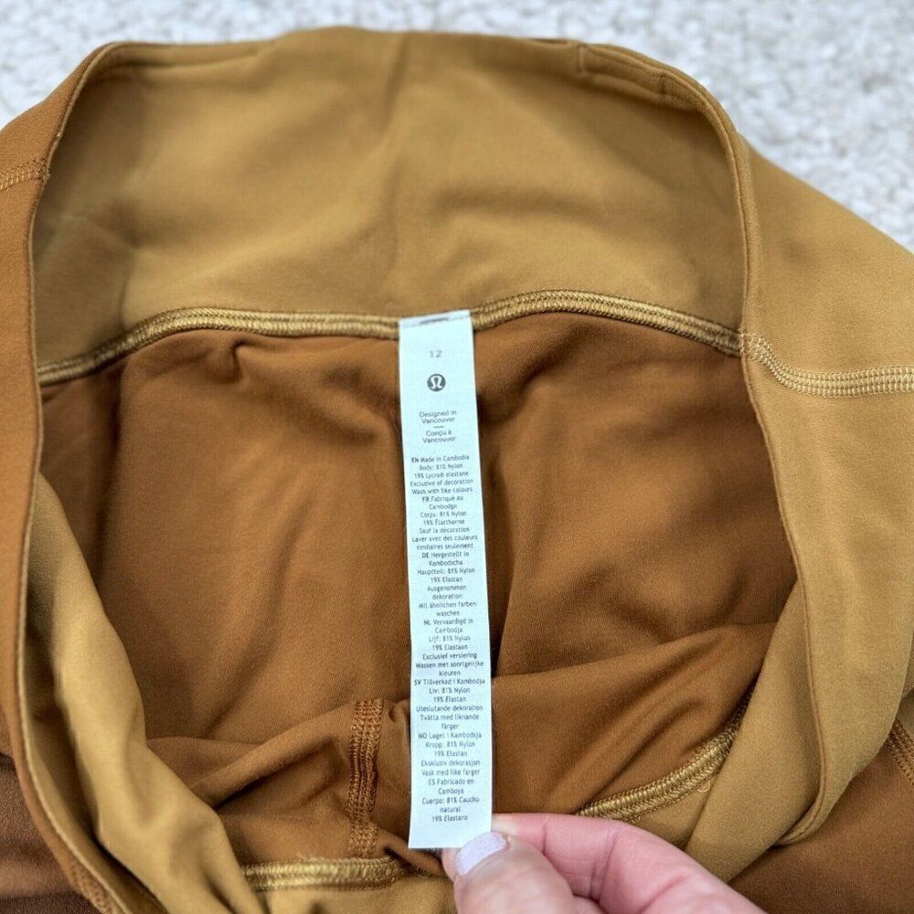 Lululemon Nulu Colorblock High Rise Limited Edition Legging Copper Brown Sable - Picture 5 of 11